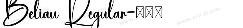 Beliau Regular字体转换